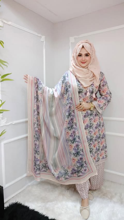 (m)poddo ganga printed swiss (peach)