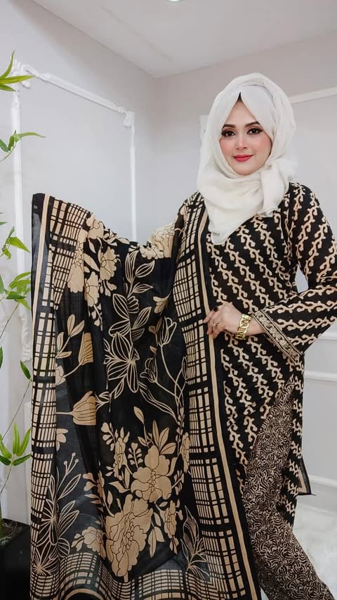   ikkat mustard (black)